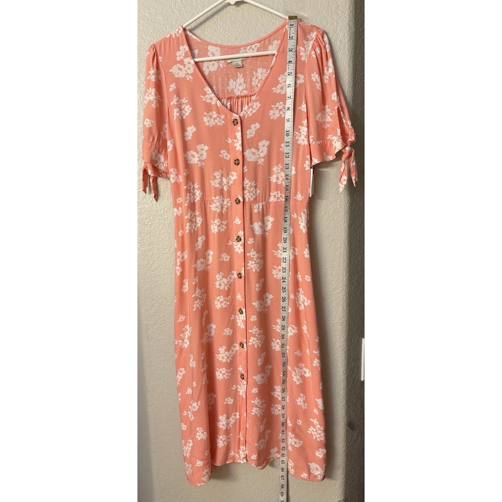 Payton & Parker Coral Floral Maxi Kentucky Derby Dress Sz M Cottagecore Romantic - Picture 13 of 14